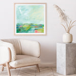 Shop Colorful Horizon Square I (Square) Art Print a painted abstract themed wall art print from The Print Emporium wall artwork collection - Buy Australian made fine art painting style poster and framed prints for the home and your interior decor room, TPE-WA-63752-AP
