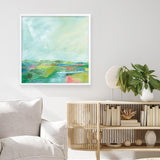 Shop Colorful Horizon Square I (Square) Art Print a painted abstract themed wall art print from The Print Emporium wall artwork collection - Buy Australian made fine art painting style poster and framed prints for the home and your interior decor room, TPE-WA-63752-AP