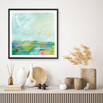 Shop Colorful Horizon Square I (Square) Art Print a painted abstract themed wall art print from The Print Emporium wall artwork collection - Buy Australian made fine art painting style poster and framed prints for the home and your interior decor room, TPE-WA-63752-AP