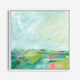 Shop Colorful Horizon Square I (Square) Canvas Print a painted abstract themed framed canvas wall art print from The Print Emporium artwork collection - Buy Australian made fine art painting style stretched canvas prints for the home and your interior decor space, TPE-WA-63752-CA-40X40-NF