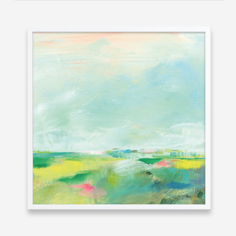 Shop Colorful Horizon Square II (Square) Art Print a painted abstract themed wall art print from The Print Emporium wall artwork collection - Buy Australian made fine art painting style poster and framed prints for the home and your interior decor room, TPE-WA-63753-AP
