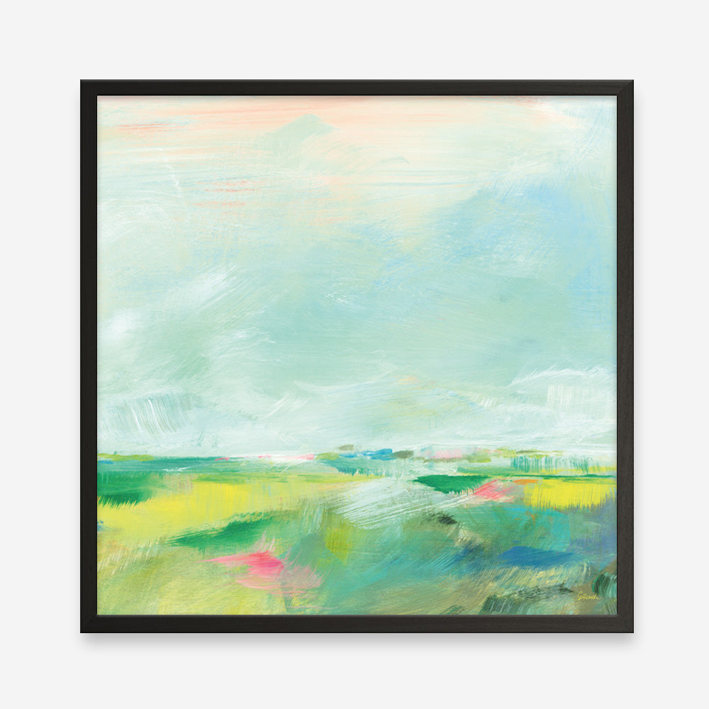 Shop Colorful Horizon Square II (Square) Art Print a painted abstract themed wall art print from The Print Emporium wall artwork collection - Buy Australian made fine art painting style poster and framed prints for the home and your interior decor room, TPE-WA-63753-AP
