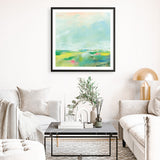 Shop Colorful Horizon Square II (Square) Art Print a painted abstract themed wall art print from The Print Emporium wall artwork collection - Buy Australian made fine art painting style poster and framed prints for the home and your interior decor room, TPE-WA-63753-AP