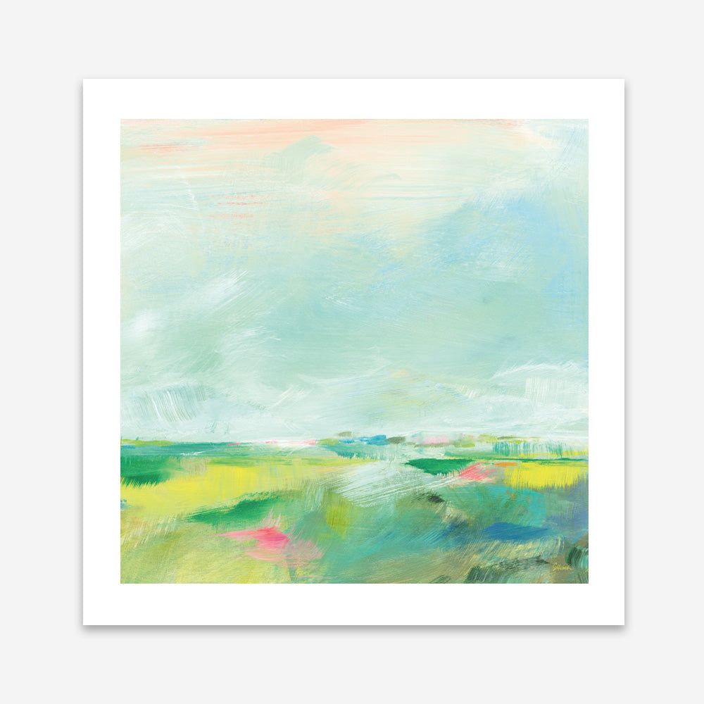 Shop Colorful Horizon Square II (Square) Art Print a painted abstract themed wall art print from The Print Emporium wall artwork collection - Buy Australian made fine art painting style poster and framed prints for the home and your interior decor room, TPE-WA-63753-AP