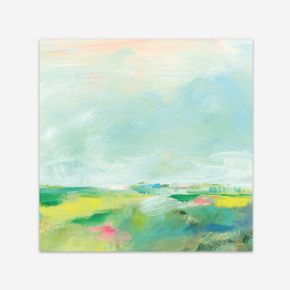 Shop Colorful Horizon Square II (Square) Art Print a painted abstract themed wall art print from The Print Emporium wall artwork collection - Buy Australian made fine art painting style poster and framed prints for the home and your interior decor room, TPE-WA-63753-AP