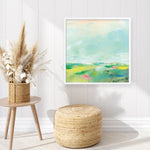 Shop Colorful Horizon Square II (Square) Art Print a painted abstract themed wall art print from The Print Emporium wall artwork collection - Buy Australian made fine art painting style poster and framed prints for the home and your interior decor room, TPE-WA-63753-AP