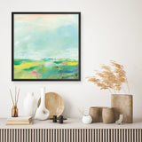 Shop Colorful Horizon Square II (Square) Art Print a painted abstract themed wall art print from The Print Emporium wall artwork collection - Buy Australian made fine art painting style poster and framed prints for the home and your interior decor room, TPE-WA-63753-AP