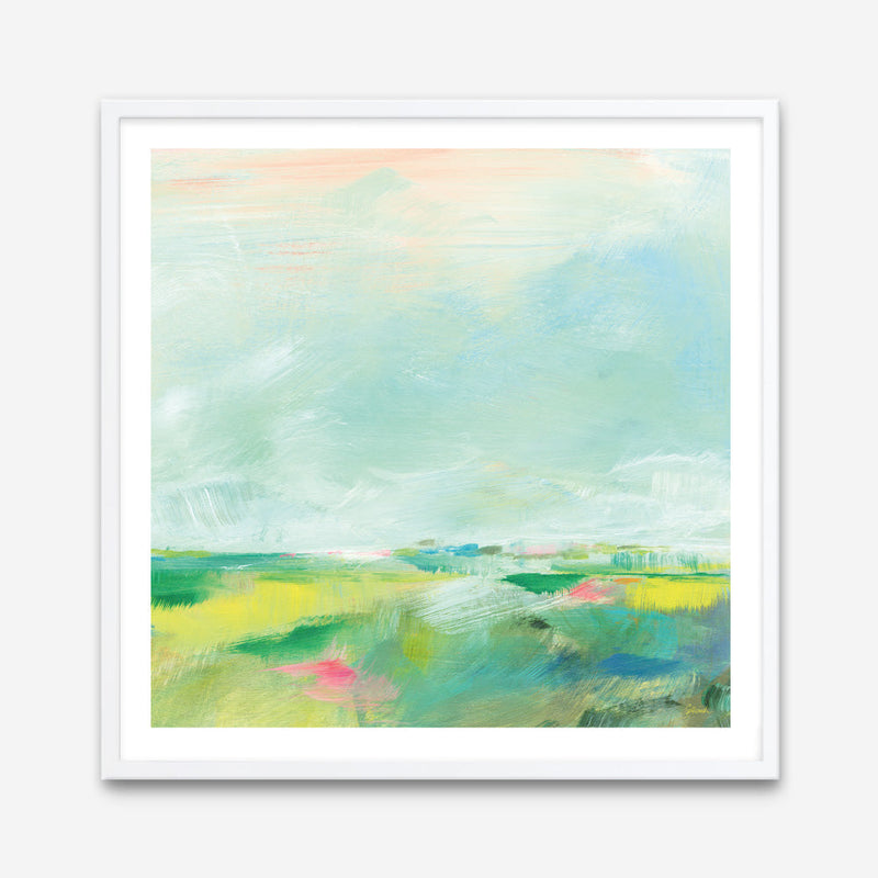 Shop Colorful Horizon Square II (Square) Art Print a painted abstract themed wall art print from The Print Emporium wall artwork collection - Buy Australian made fine art painting style poster and framed prints for the home and your interior decor room, TPE-WA-63753-AP