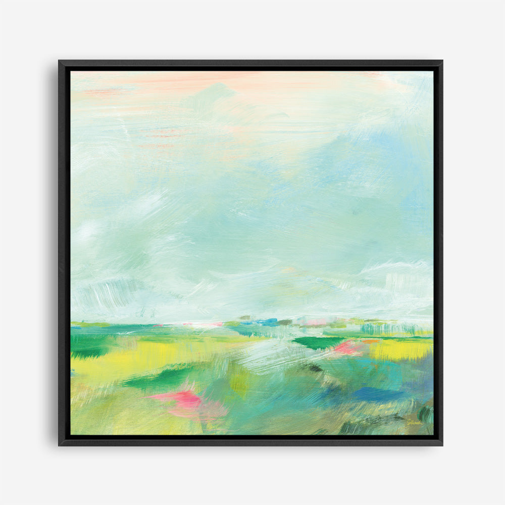 Shop Colorful Horizon Square II (Square) Canvas Print a painted abstract themed framed canvas wall art print from The Print Emporium artwork collection - Buy Australian made fine art painting style stretched canvas prints for the home and your interior decor space, TPE-WA-63753-CA-40X40-NF