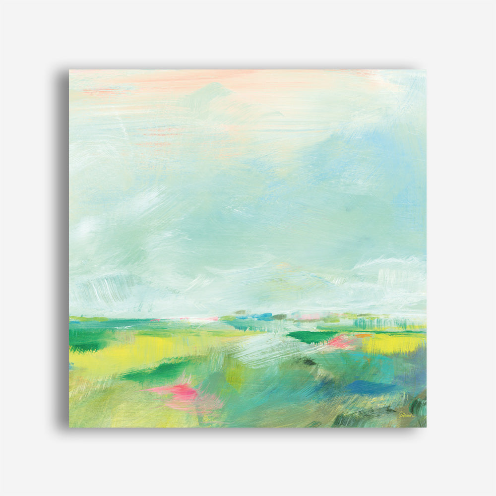 Shop Colorful Horizon Square II (Square) Canvas Print a painted abstract themed framed canvas wall art print from The Print Emporium artwork collection - Buy Australian made fine art painting style stretched canvas prints for the home and your interior decor space, TPE-WA-63753-CA-40X40-NF