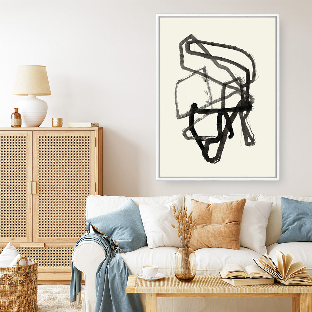 Shop Conte I Canvas Print a painted abstract themed framed canvas wall art print from The Print Emporium artwork collection - Buy Australian made fine art painting style stretched canvas prints for the home and your interior decor space, TPE-PC-WZ614-CA-35X46-NF