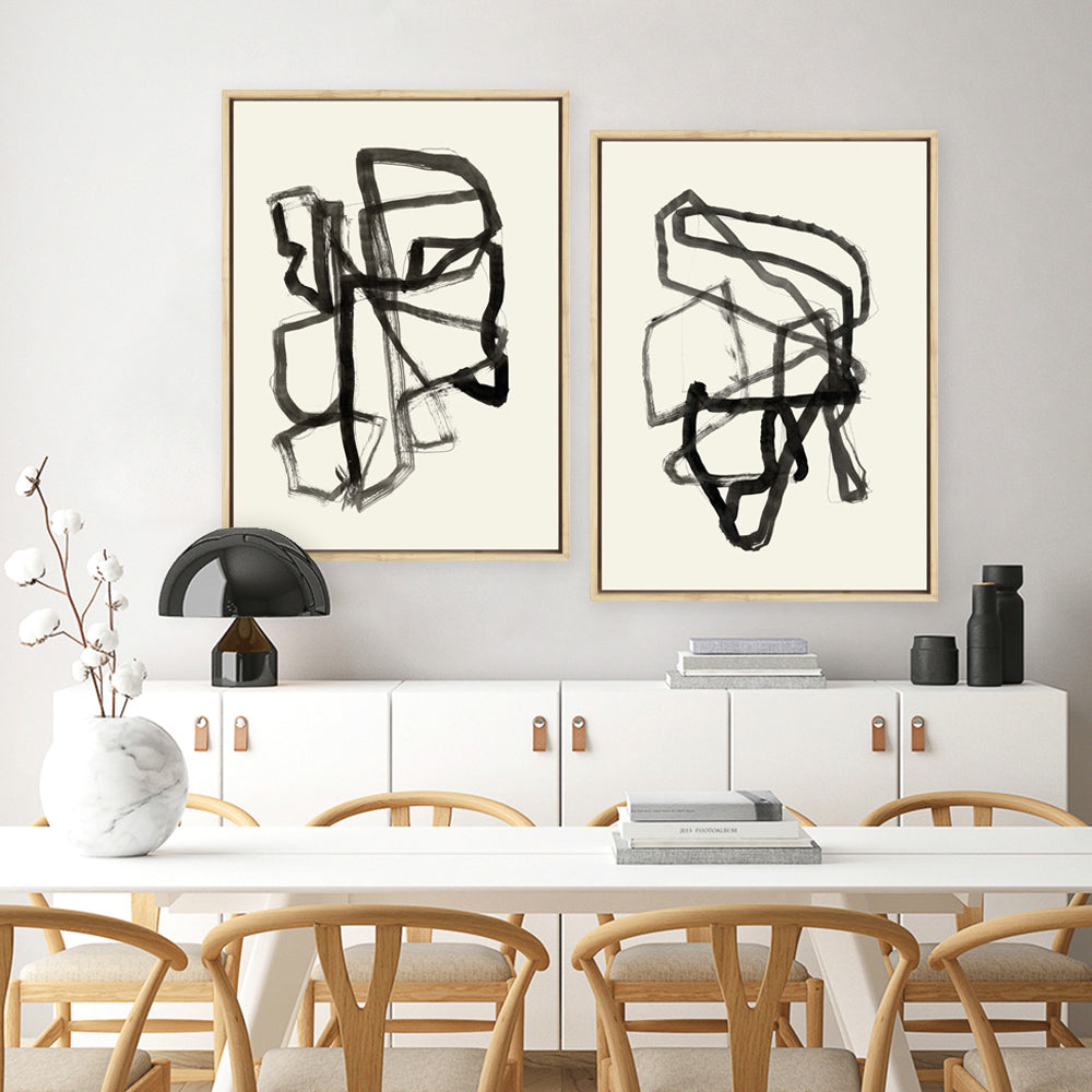 Shop Conte II Canvas Print a painted abstract themed framed canvas wall art print from The Print Emporium artwork collection - Buy Australian made fine art painting style stretched canvas prints for the home and your interior decor space, TPE-PC-WZ615-CA-35X46-NF