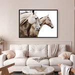 Shop Cream Horses Photo Art Print a photography wall art print from The Print Emporium wall artwork collection - Buy Australian made fine art poster and framed prints for the home and your interior decor room, TPE-116-AP