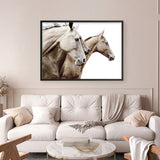Shop Cream Horses Photo Art Print a photography wall art print from The Print Emporium wall artwork collection - Buy Australian made fine art poster and framed prints for the home and your interior decor room, TPE-116-AP