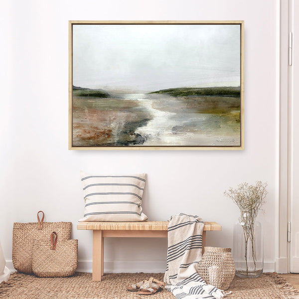 Shop Crystal River Canvas Print a painted abstract themed framed canvas wall art print from The Print Emporium artwork collection - Buy Australian made fine art painting style stretched canvas prints for the home and your interior decor space, TPE-DH-119-CA-35X46-NF
