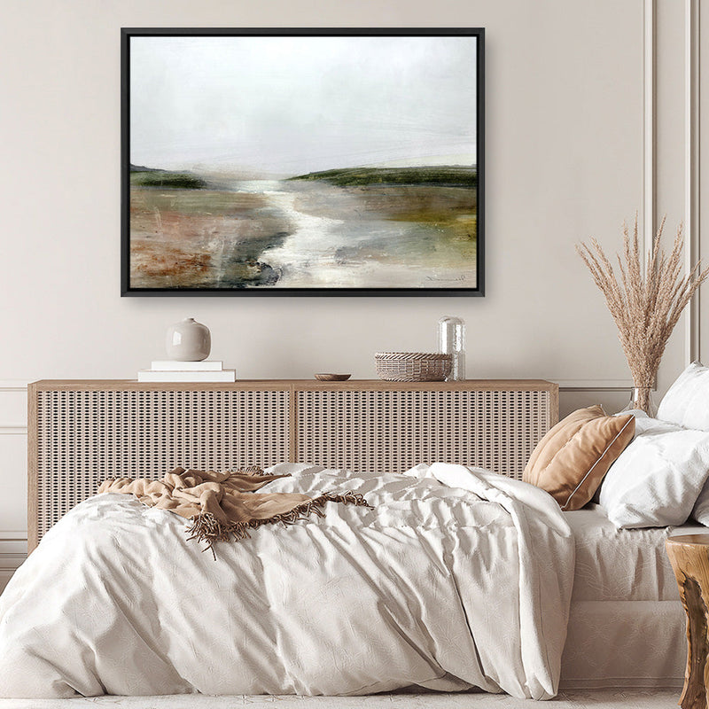Shop Crystal River Canvas Print a painted abstract themed framed canvas wall art print from The Print Emporium artwork collection - Buy Australian made fine art painting style stretched canvas prints for the home and your interior decor space, TPE-DH-119-CA-35X46-NF