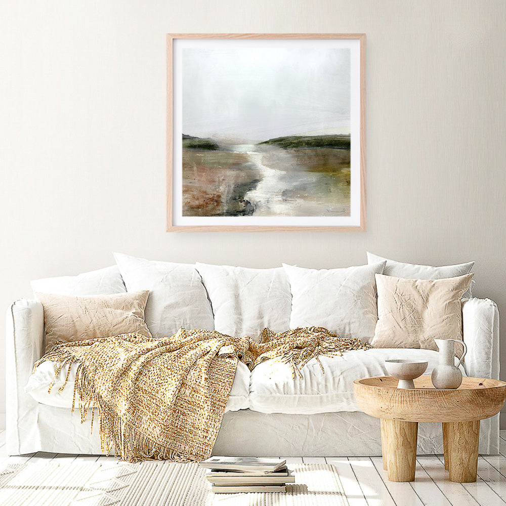 Shop Crystal River (Square) Art Print a painted abstract themed wall art print from The Print Emporium wall artwork collection - Buy Australian made fine art painting style poster and framed prints for the home and your interior decor room, TPE-DH-203-AP