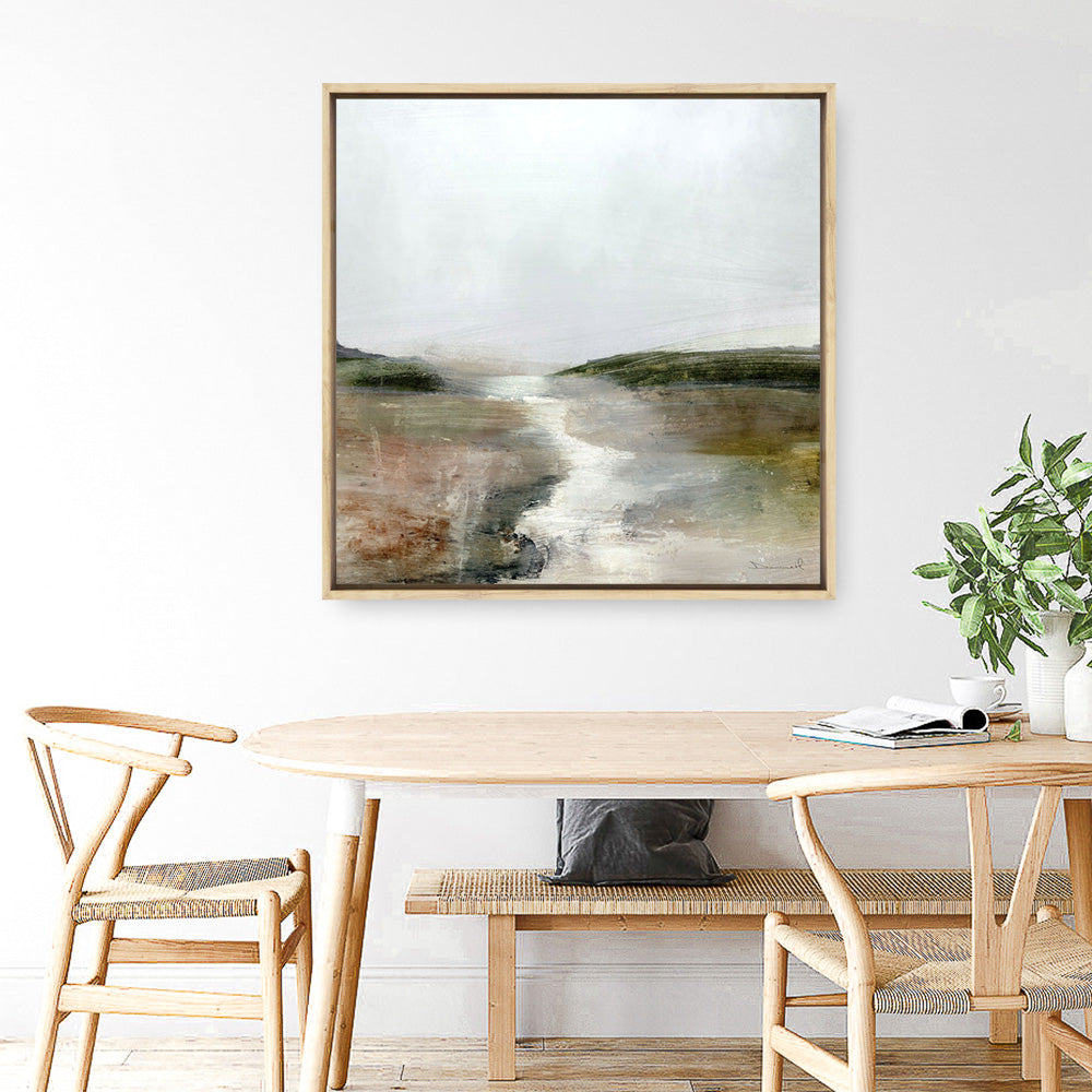 Shop Crystal River (Square) Canvas Print a painted abstract themed framed canvas wall art print from The Print Emporium artwork collection - Buy Australian made fine art painting style stretched canvas prints for the home and your interior decor space, TPE-DH-203-CA-40X40-NF