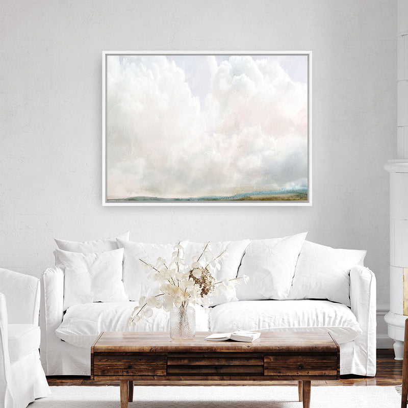 Shop Cumulus Canvas Print a painted abstract themed framed canvas wall art print from The Print Emporium artwork collection - Buy Australian made fine art painting style stretched canvas prints for the home and your interior decor space, TPE-DH-120-CA-35X46-NF