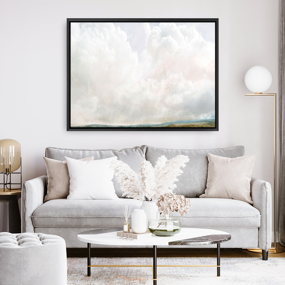Shop Cumulus Canvas Print a painted abstract themed framed canvas wall art print from The Print Emporium artwork collection - Buy Australian made fine art painting style stretched canvas prints for the home and your interior decor space, TPE-DH-120-CA-35X46-NF