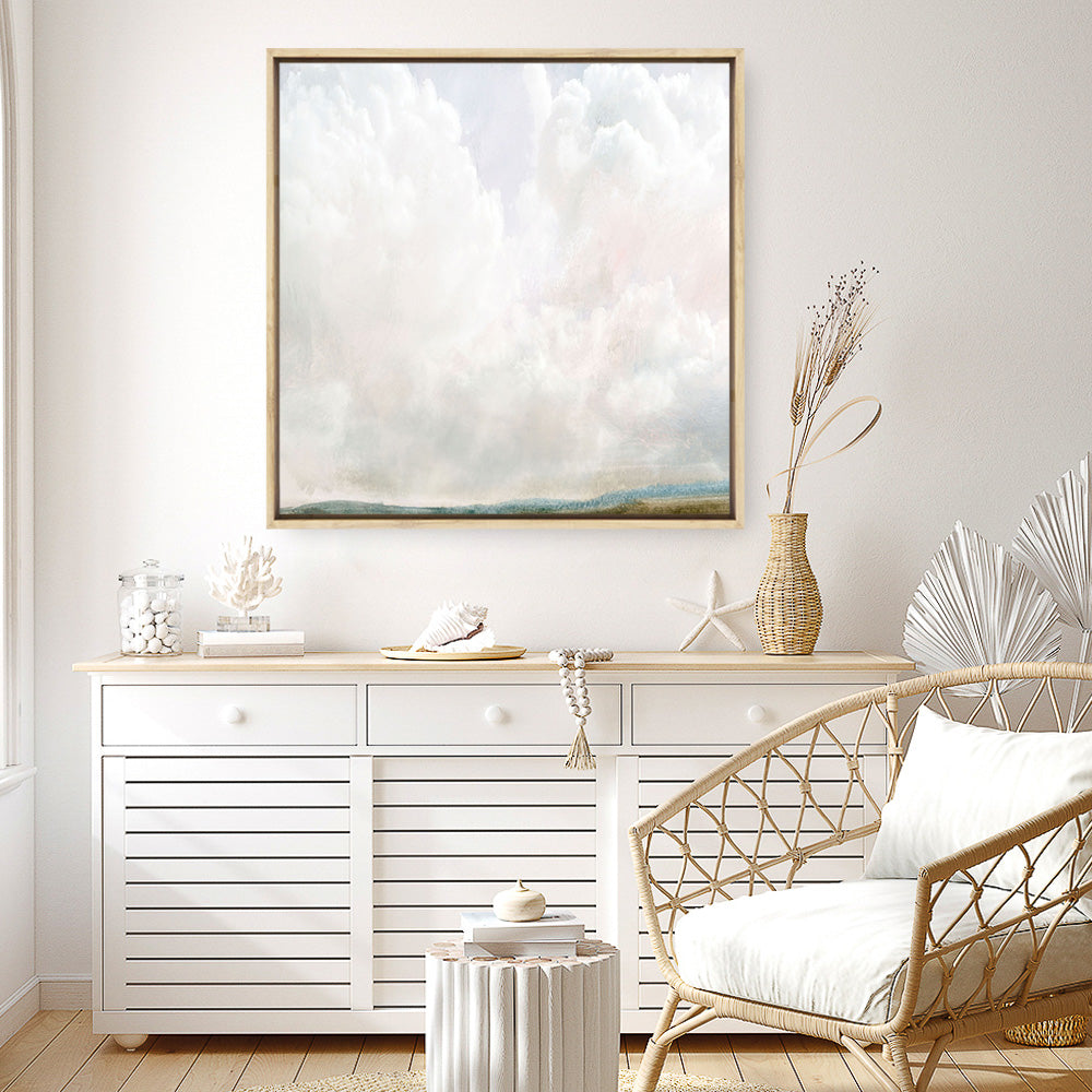 Shop Cumulus (Square) Canvas Print a painted abstract themed framed canvas wall art print from The Print Emporium artwork collection - Buy Australian made fine art painting style stretched canvas prints for the home and your interior decor space, TPE-DH-204-CA-40X40-NF