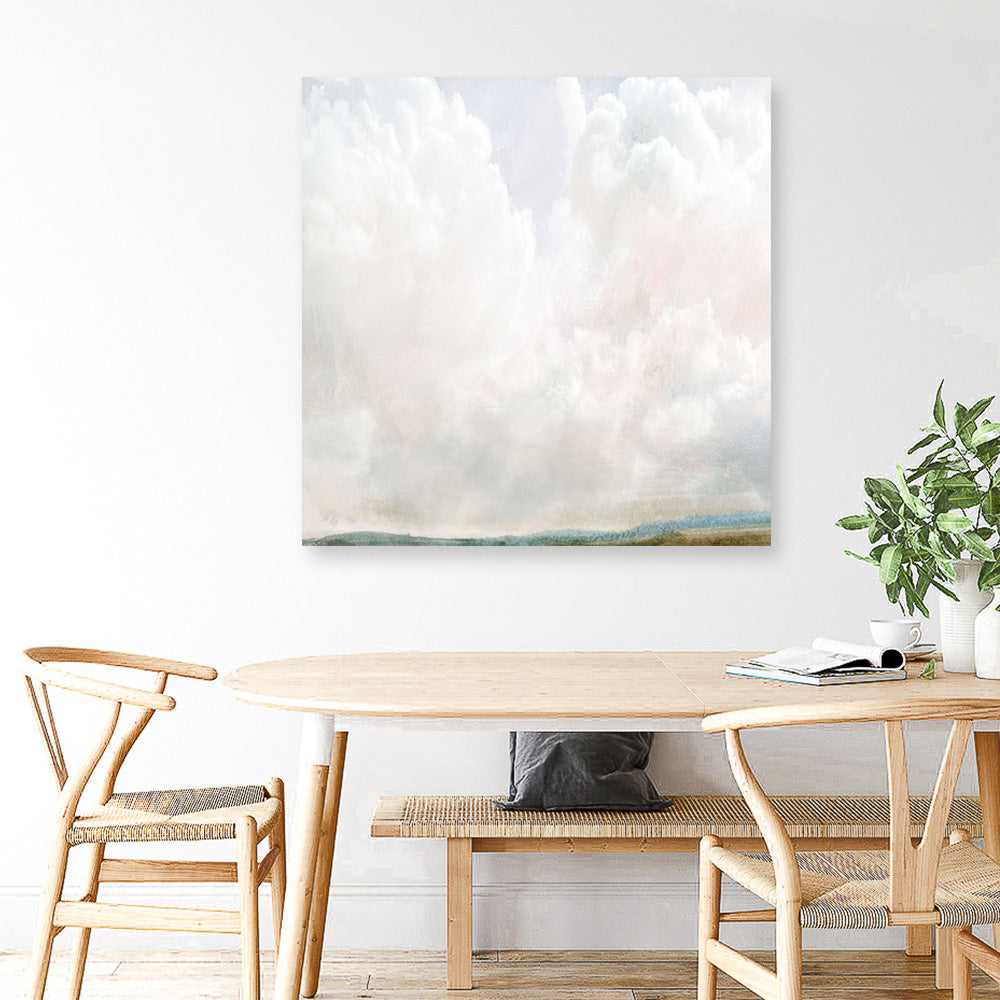 Shop Cumulus (Square) Canvas Print a painted abstract themed framed canvas wall art print from The Print Emporium artwork collection - Buy Australian made fine art painting style stretched canvas prints for the home and your interior decor space, TPE-DH-204-CA-40X40-NF