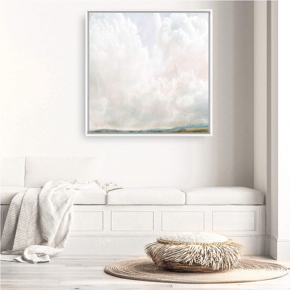 Shop Cumulus (Square) Canvas Print a painted abstract themed framed canvas wall art print from The Print Emporium artwork collection - Buy Australian made fine art painting style stretched canvas prints for the home and your interior decor space, TPE-DH-204-CA-40X40-NF