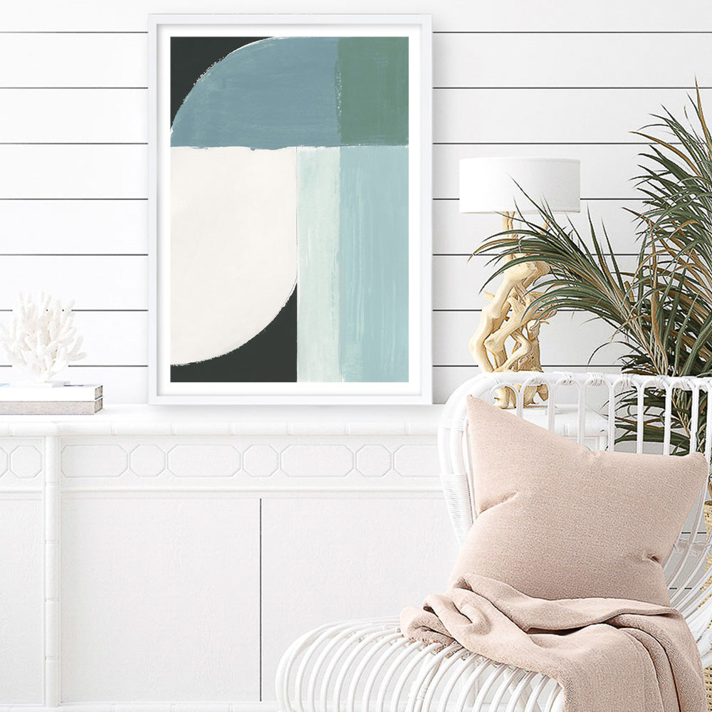 Shop Curved Stream II Art Print a painted abstract themed wall art print from The Print Emporium wall artwork collection - Buy Australian made fine art painting style poster and framed prints for the home and your interior decor room, TPE-PC-WZ534-AP