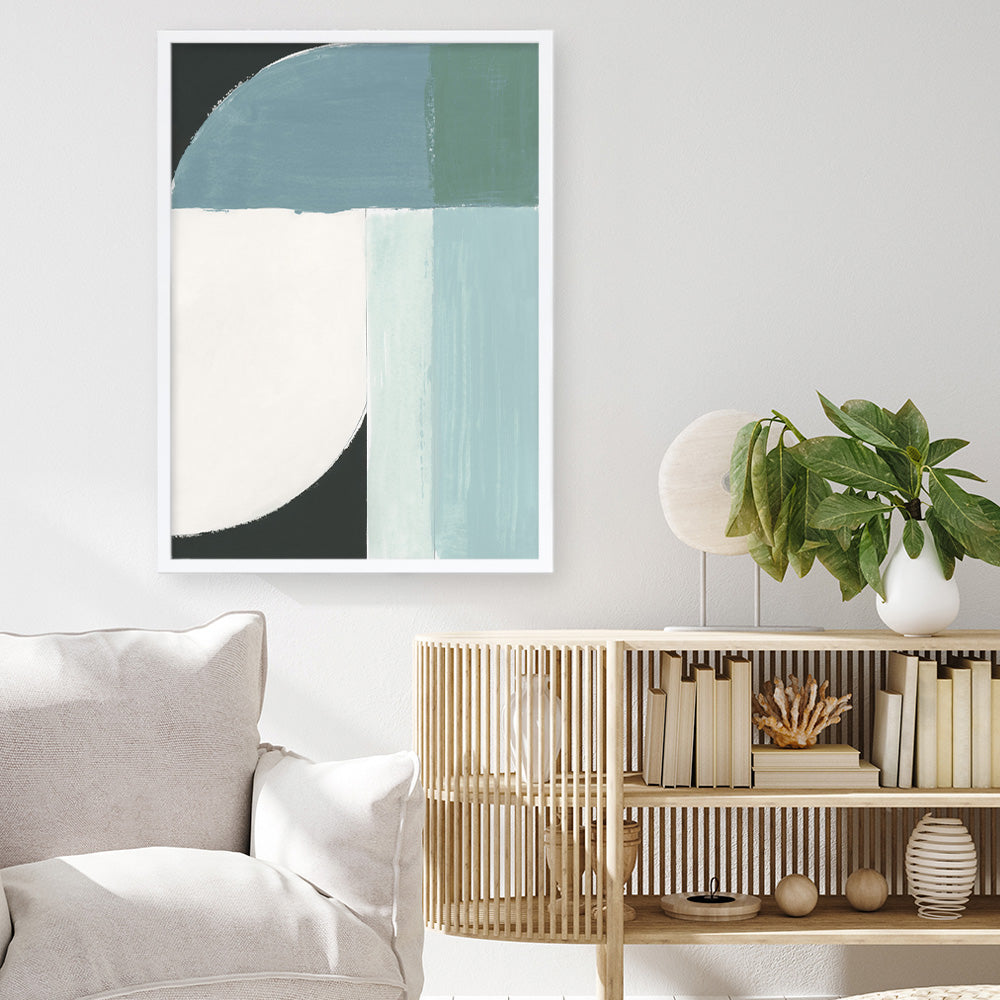 Shop Curved Stream II Art Print a painted abstract themed wall art print from The Print Emporium wall artwork collection - Buy Australian made fine art painting style poster and framed prints for the home and your interior decor room, TPE-PC-WZ534-AP