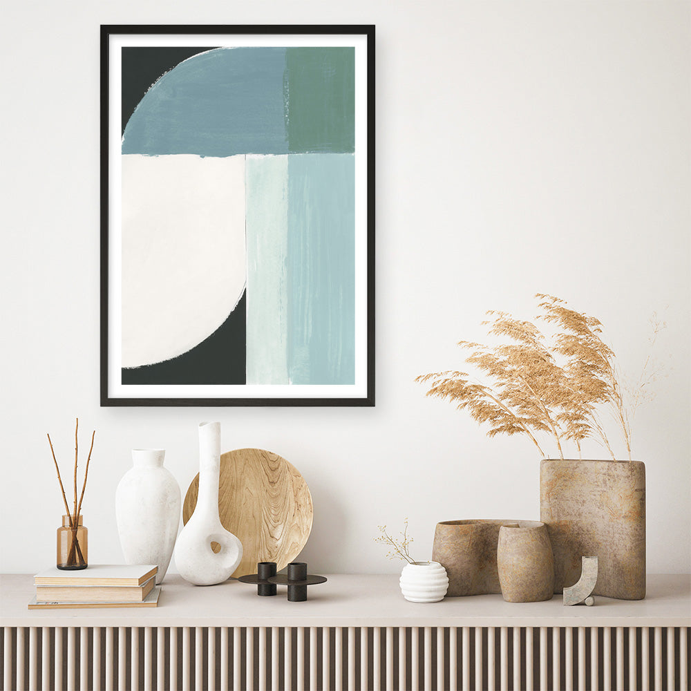 Shop Curved Stream II Art Print a painted abstract themed wall art print from The Print Emporium wall artwork collection - Buy Australian made fine art painting style poster and framed prints for the home and your interior decor room, TPE-PC-WZ534-AP