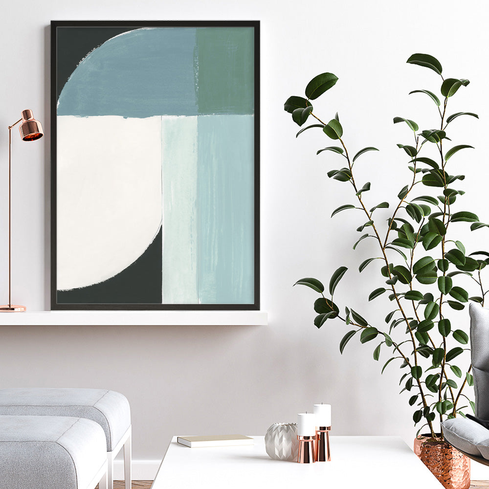 Shop Curved Stream II Art Print a painted abstract themed wall art print from The Print Emporium wall artwork collection - Buy Australian made fine art painting style poster and framed prints for the home and your interior decor room, TPE-PC-WZ534-AP