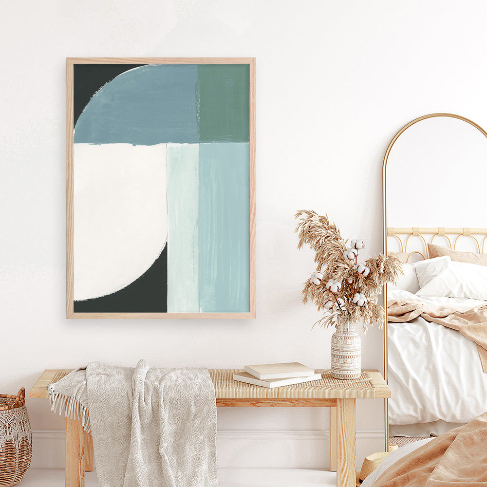 Shop Curved Stream II Art Print a painted abstract themed wall art print from The Print Emporium wall artwork collection - Buy Australian made fine art painting style poster and framed prints for the home and your interior decor room, TPE-PC-WZ534-AP
