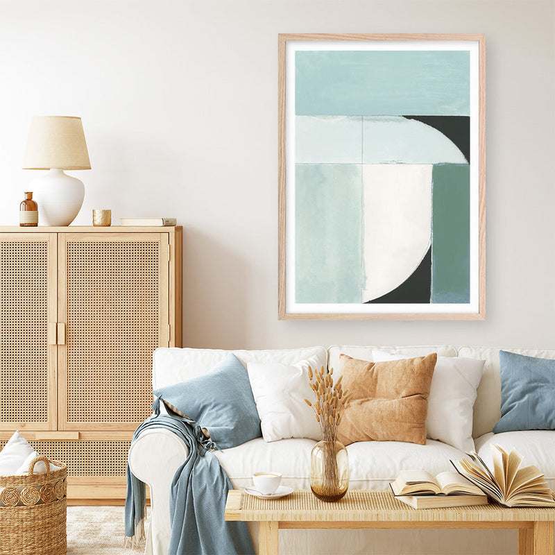 Shop Curved Stream III Art Print a painted abstract themed wall art print from The Print Emporium wall artwork collection - Buy Australian made fine art painting style poster and framed prints for the home and your interior decor room, TPE-PC-WZ535-AP
