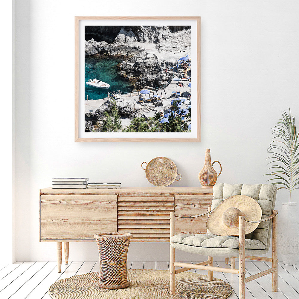 Shop Da Luigi I (Square) Photo Art Print a coastal themed photography wall art print from The Print Emporium wall artwork collection - Buy Australian made fine art poster and framed prints for the home and your interior decor, TPE-1217-AP