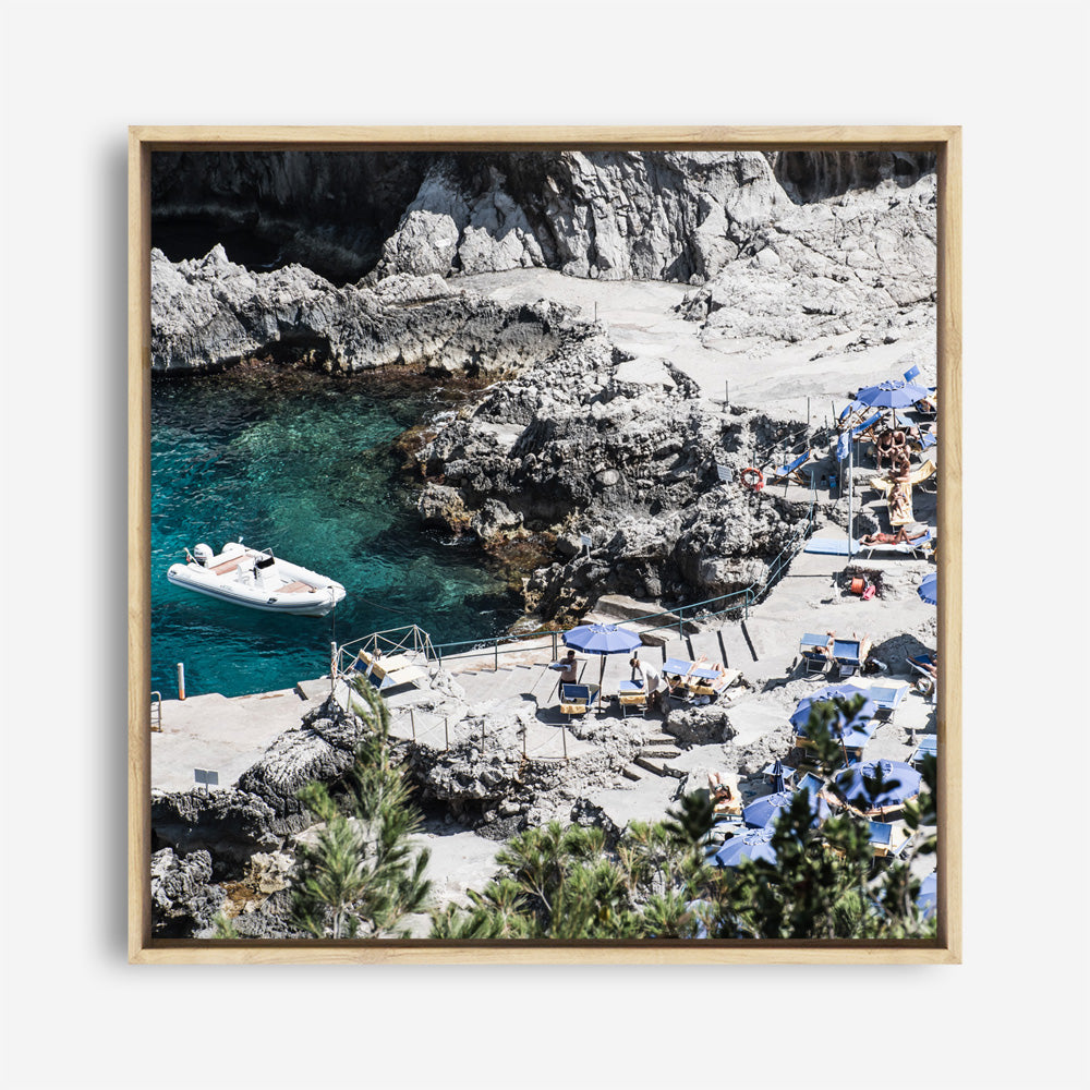 Shop Da Luigi I (Square) Photo Canvas a coastal themed photography framed stretched canvas print from The Print Emporium wall artwork collection - Buy Australian made prints for the home and your interior decor space, TPE-1217-CA-40X40-NF