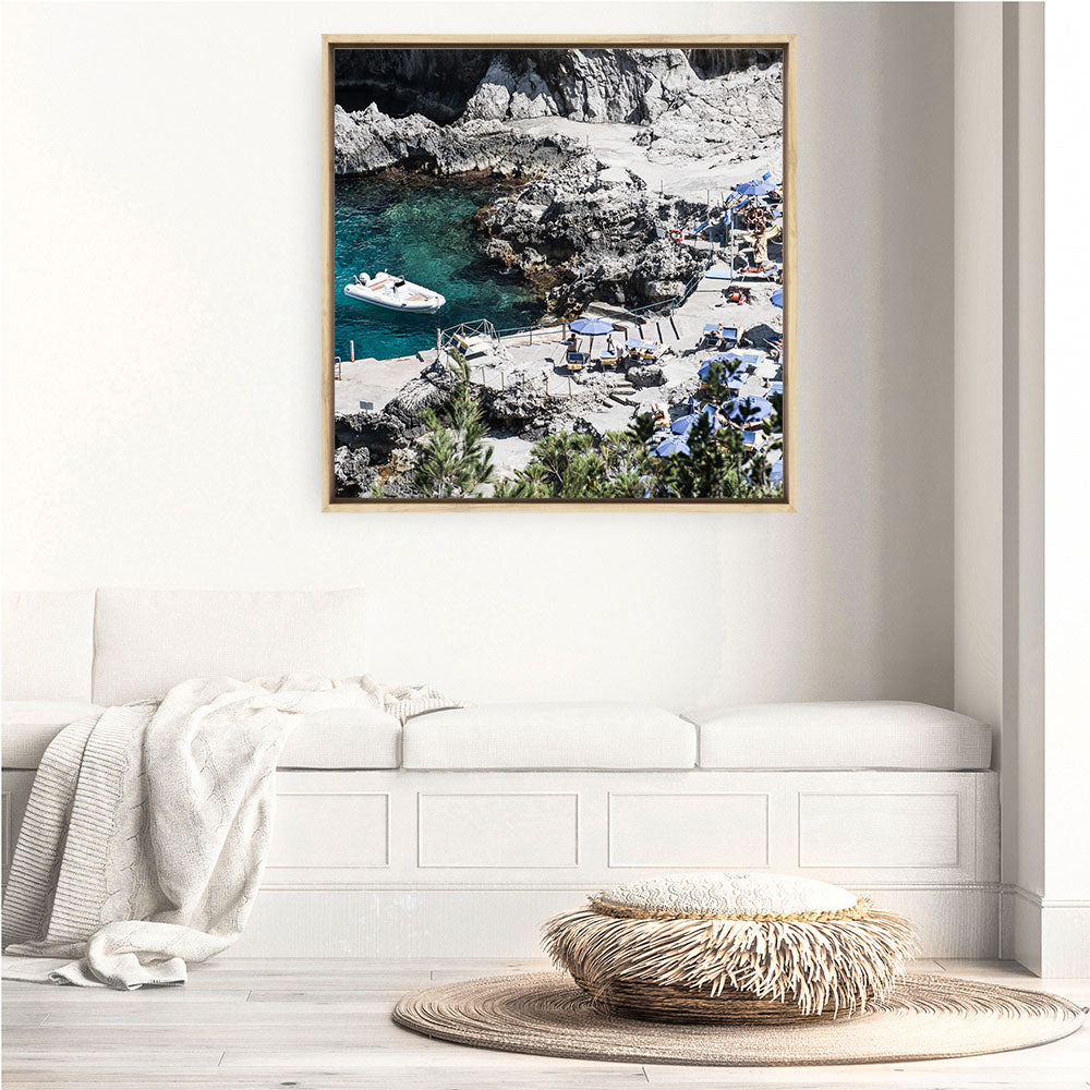 Shop Da Luigi I (Square) Photo Canvas a coastal themed photography framed stretched canvas print from The Print Emporium wall artwork collection - Buy Australian made prints for the home and your interior decor space, TPE-1217-CA-40X40-NF