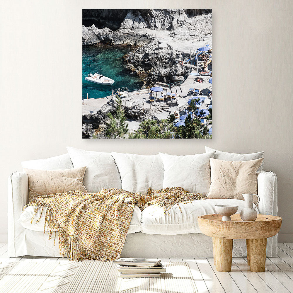Shop Da Luigi I (Square) Photo Canvas a coastal themed photography framed stretched canvas print from The Print Emporium wall artwork collection - Buy Australian made prints for the home and your interior decor space, TPE-1217-CA-40X40-NF
