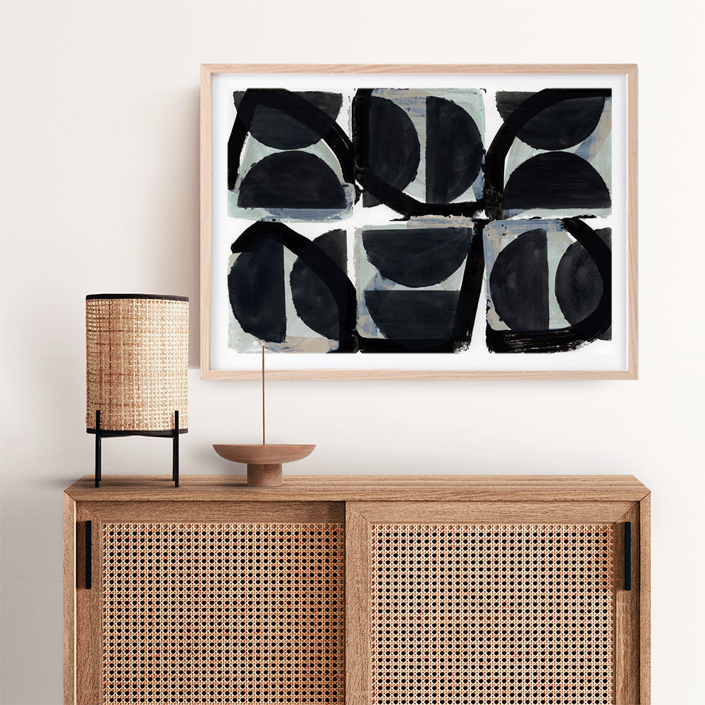 Shop Dancing Block Art Print a painted abstract themed wall art print from The Print Emporium wall artwork collection - Buy Australian made fine art painting style poster and framed prints for the home and your interior decor room, TPE-PC-WZ544-AP