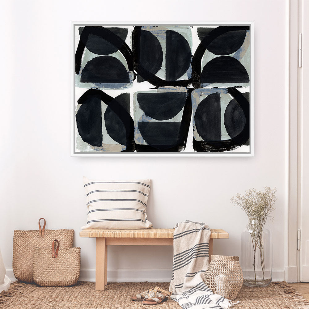 Shop Dancing Block Canvas Print a painted abstract themed framed canvas wall art print from The Print Emporium artwork collection - Buy Australian made fine art painting style stretched canvas prints for the home and your interior decor space, TPE-PC-WZ544-CA-35X46-NF