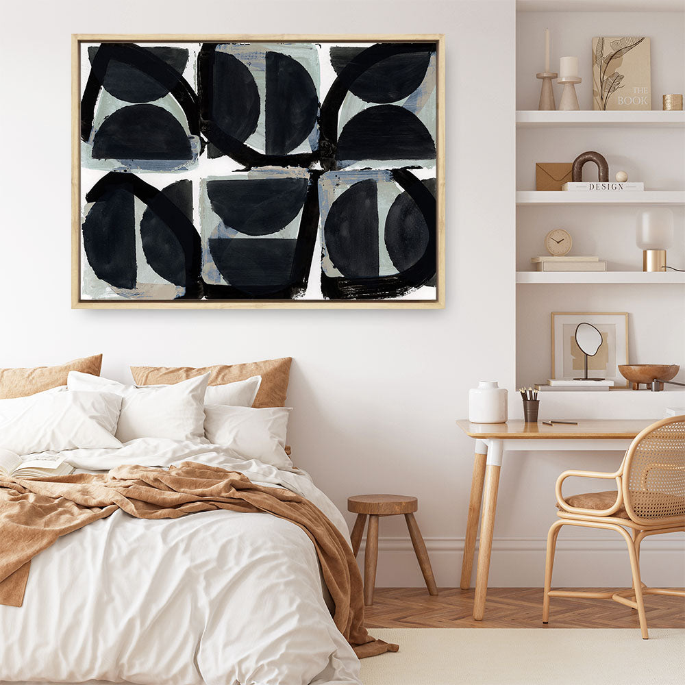 Shop Dancing Block Canvas Print a painted abstract themed framed canvas wall art print from The Print Emporium artwork collection - Buy Australian made fine art painting style stretched canvas prints for the home and your interior decor space, TPE-PC-WZ544-CA-35X46-NF