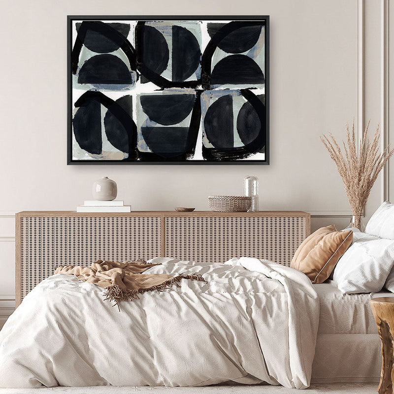 Shop Dancing Block Canvas Print a painted abstract themed framed canvas wall art print from The Print Emporium artwork collection - Buy Australian made fine art painting style stretched canvas prints for the home and your interior decor space, TPE-PC-WZ544-CA-35X46-NF