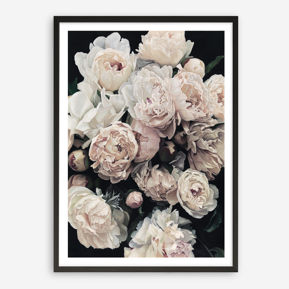 Shop Dark Blooms I Art Print a floral themed painted wall art print from The Print Emporium wall artwork collection - Buy Australian made fine art painting style poster and framed prints for the home and your interior decor room, TPE-322-AP