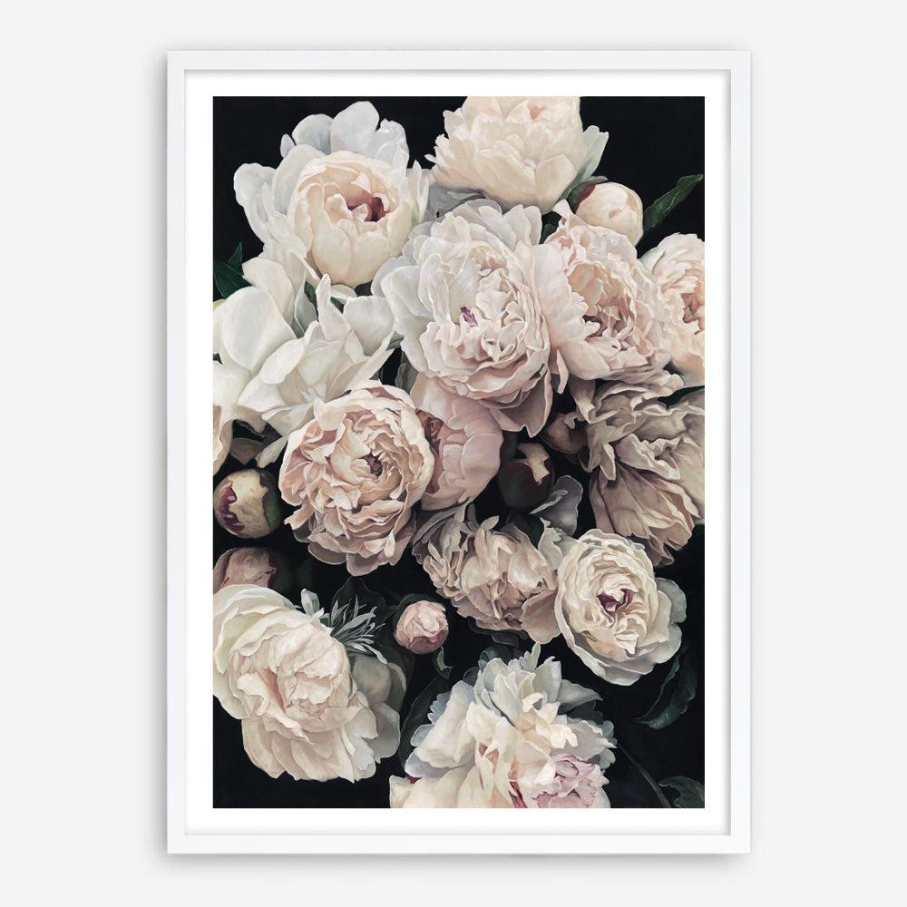 Shop Dark Blooms I Art Print a floral themed painted wall art print from The Print Emporium wall artwork collection - Buy Australian made fine art painting style poster and framed prints for the home and your interior decor room, TPE-322-AP