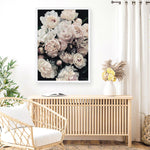Shop Dark Blooms I Art Print a floral themed painted wall art print from The Print Emporium wall artwork collection - Buy Australian made fine art painting style poster and framed prints for the home and your interior decor room, TPE-322-AP