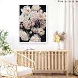 Shop Dark Blooms I Art Print a floral themed painted wall art print from The Print Emporium wall artwork collection - Buy Australian made fine art painting style poster and framed prints for the home and your interior decor room, TPE-322-AP