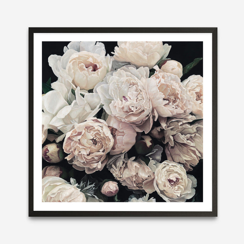 Shop Dark Blooms I (Square) Art Print a floral themed painted wall art print from The Print Emporium wall artwork collection - Buy Australian made fine art painting style poster and framed prints for the home and your interior decor room, TPE-362-AP