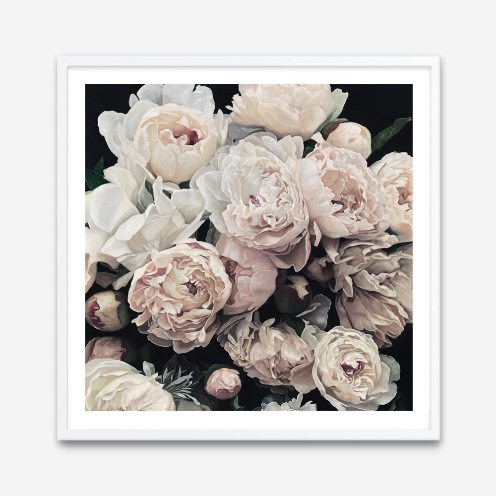 Shop Dark Blooms I (Square) Art Print a floral themed painted wall art print from The Print Emporium wall artwork collection - Buy Australian made fine art painting style poster and framed prints for the home and your interior decor room, TPE-362-AP