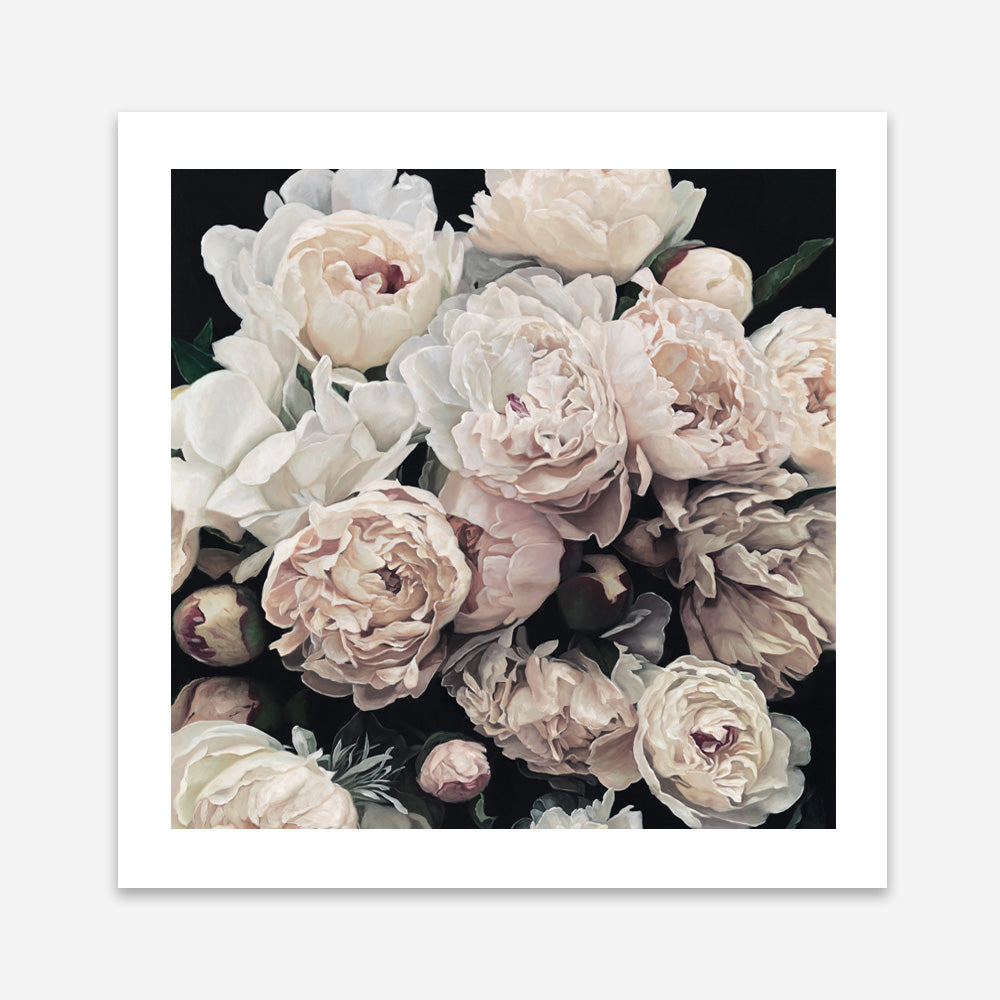 Shop Dark Blooms I (Square) Art Print a floral themed painted wall art print from The Print Emporium wall artwork collection - Buy Australian made fine art painting style poster and framed prints for the home and your interior decor room, TPE-362-AP