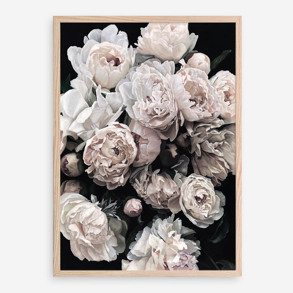 Shop Dark Blooms II Art Print a floral themed painted wall art print from The Print Emporium wall artwork collection - Buy Australian made fine art painting style poster and framed prints for the home and your interior decor room, TPE-348-AP