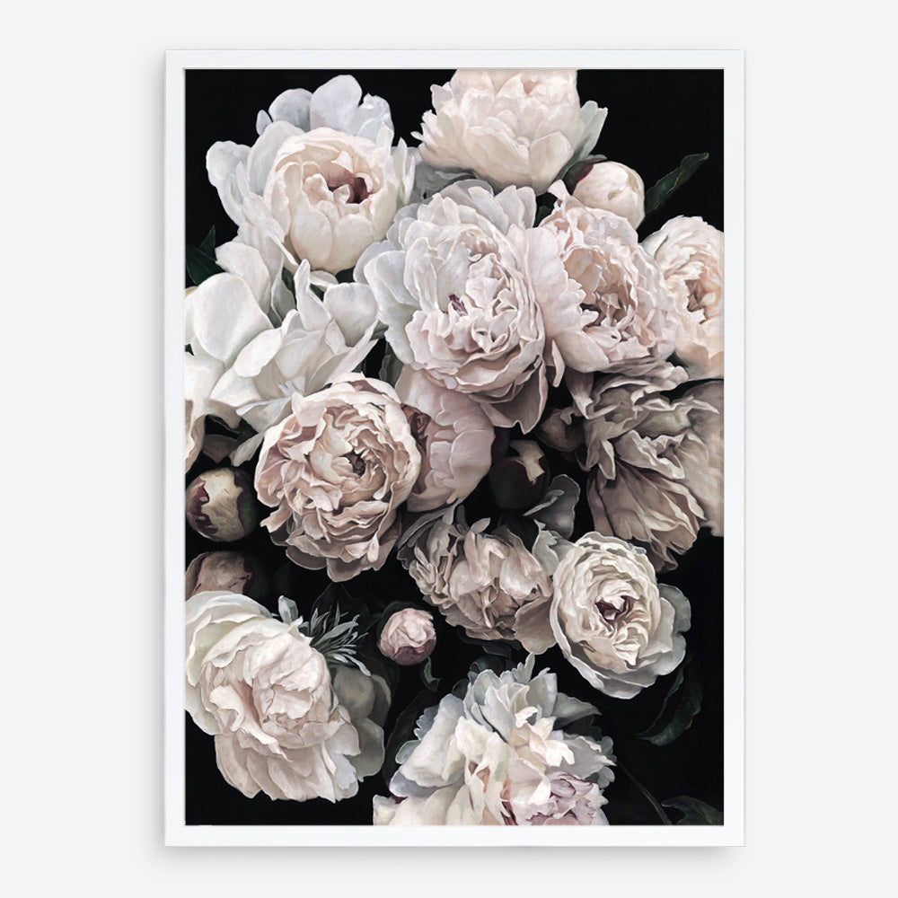Shop Dark Blooms II Art Print a floral themed painted wall art print from The Print Emporium wall artwork collection - Buy Australian made fine art painting style poster and framed prints for the home and your interior decor room, TPE-348-AP